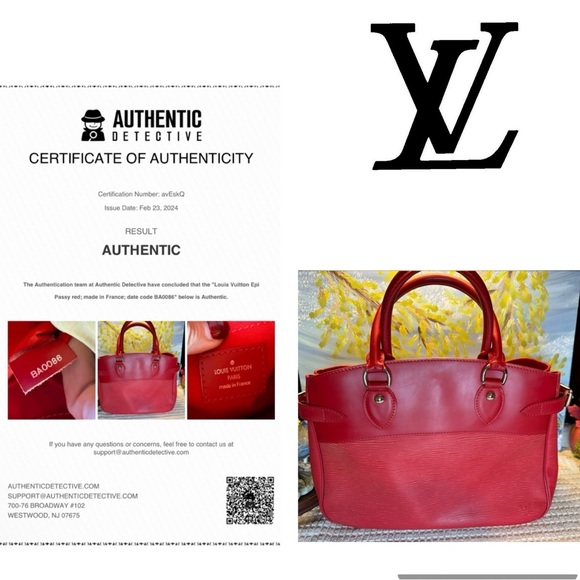 Louis Vuitton Epi Passy PM Red with COA - Picture 1 of 15